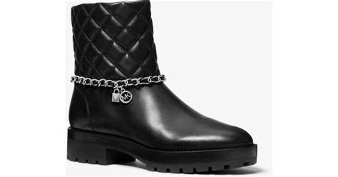 michael kors quilted leather boots|Michael Kors ankle boots women.